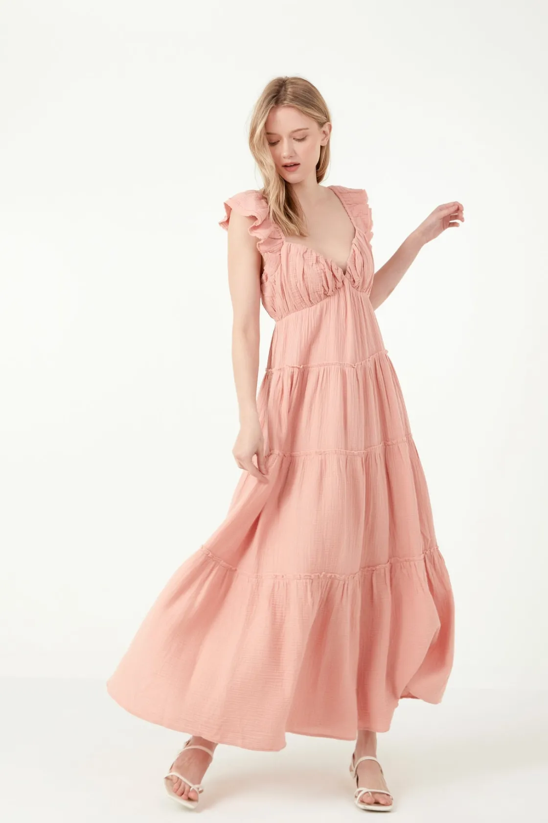 free_the_rose__sweetheart_12.webp FREE THE ROSES Tops*Free The Rose - Sweetheart Maxi Dress With Raw Edge Details