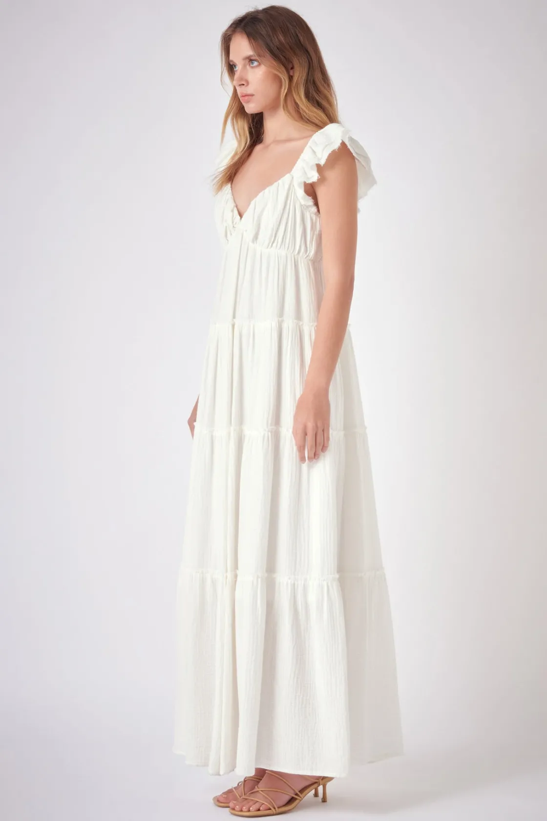 free_the_rose__sweetheart_2.webp FREE THE ROSES Tops*Free The Rose - Sweetheart Maxi Dress With Raw Edge Details