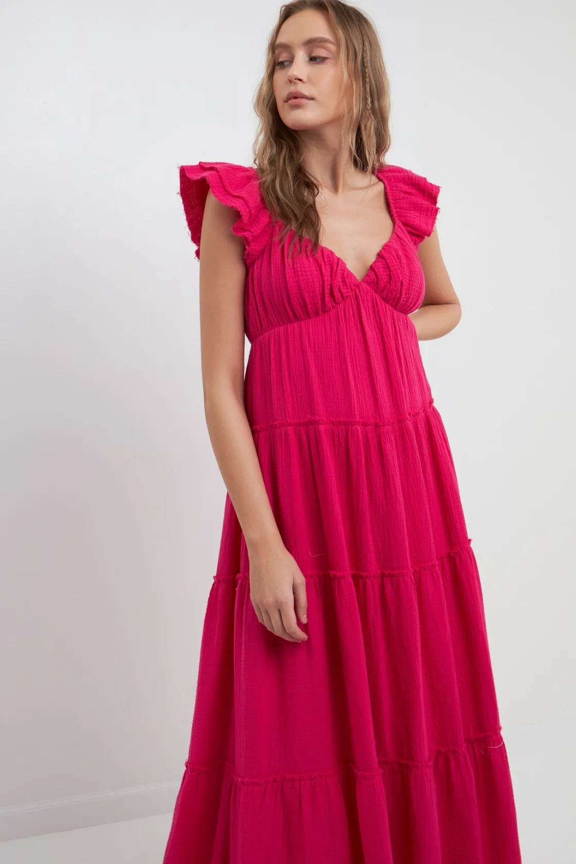 free_the_rose__sweetheart_22.webp FREE THE ROSES Tops*Free The Rose - Sweetheart Maxi Dress With Raw Edge Details