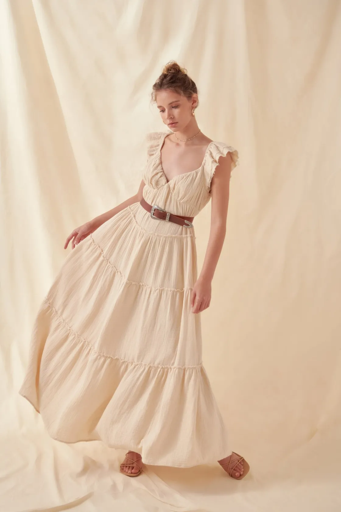 free_the_rose__sweetheart_6.webp FREE THE ROSES Tops*Free The Rose - Sweetheart Maxi Dress With Raw Edge Details