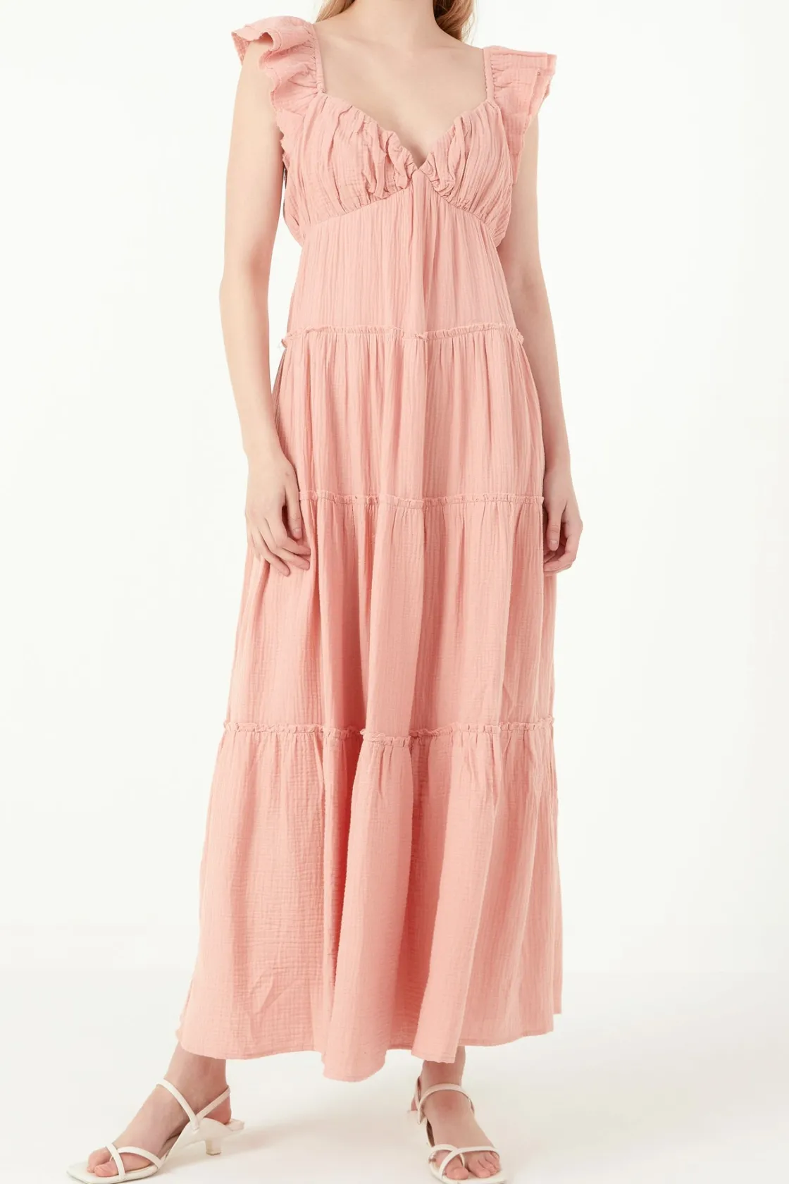 free_the_rose__sweetheart_9.webp FREE THE ROSES Tops*Free The Rose - Sweetheart Maxi Dress With Raw Edge Details