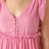 FREE THE ROSES Tops*Free The Rose - Tiered Shoulder-Tie Dress