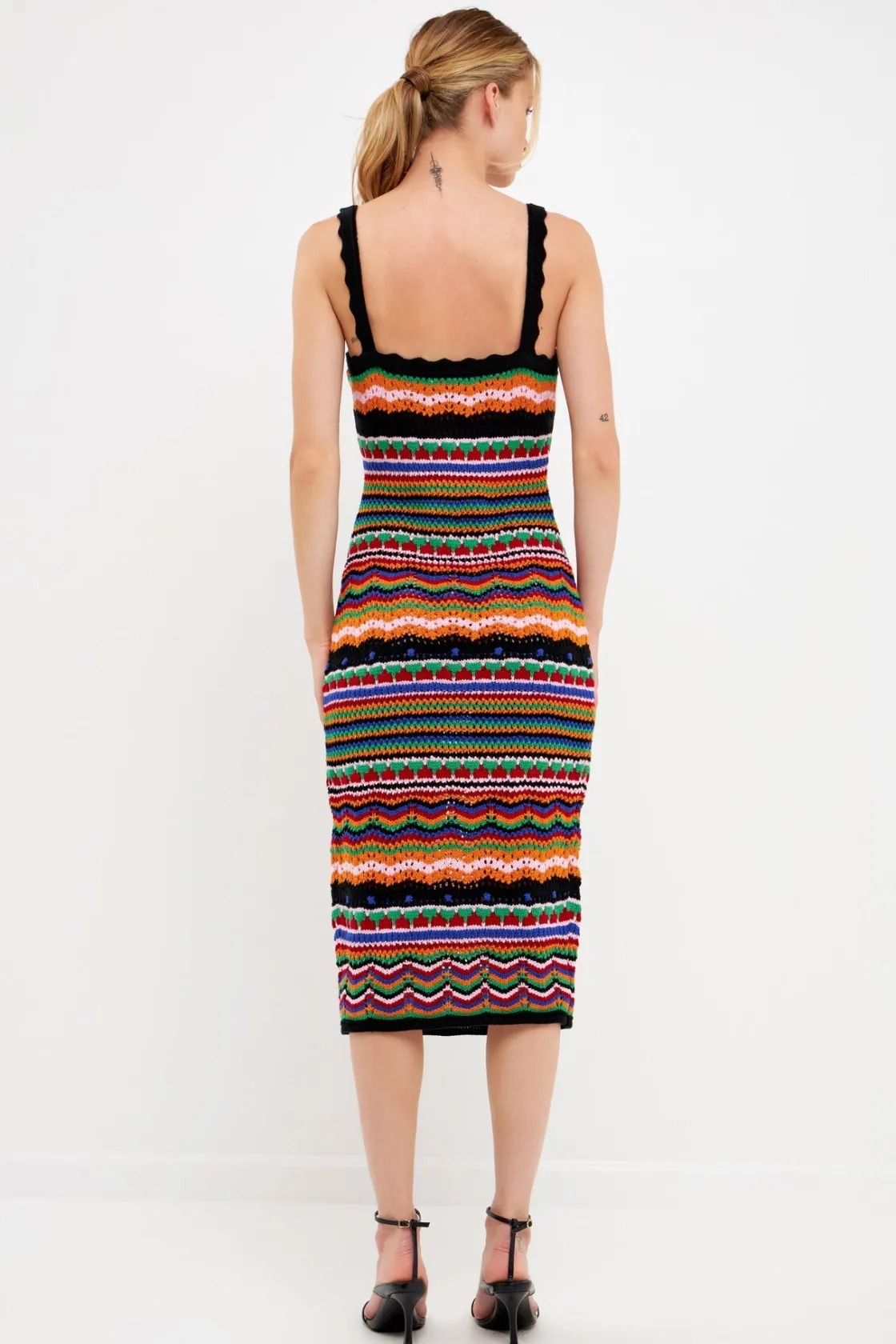 free_the_roses___crochet__2.webp FREE THE ROSES Tops*- Crochet Color Maxi Dress MULTI