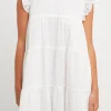 FREE THE ROSES Tops*- Eyelet Babydoll Mini Dress WHITE