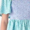 FREE THE ROSES Tops*- Floral Knit Smocked Top MULTI