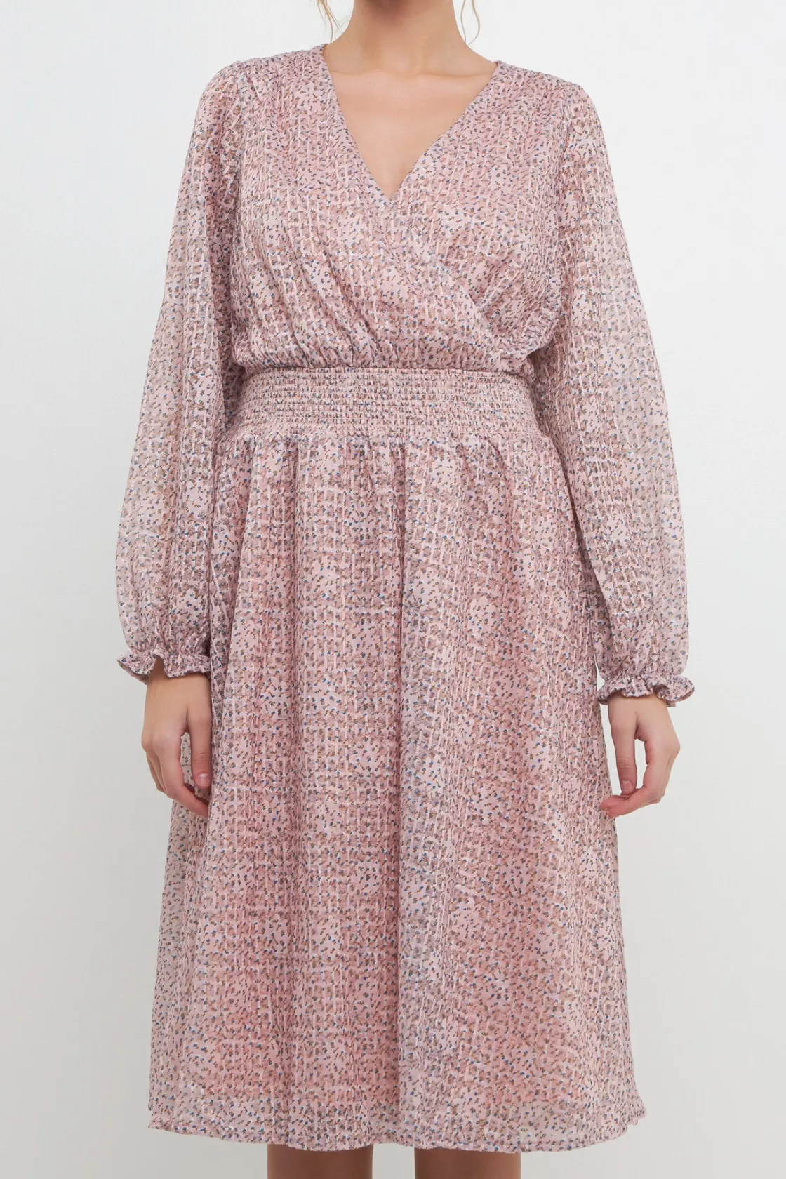 free_the_roses___floral_w_0-1.webp FREE THE ROSES Tops*- Floral Waist Smocked Midi Dress PINK