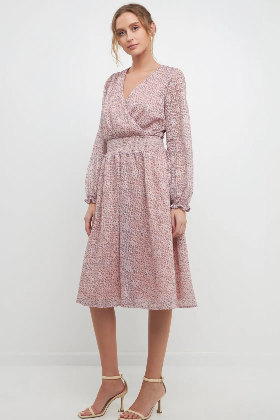 free_the_roses___floral_w_1-1.webp FREE THE ROSES Tops*- Floral Waist Smocked Midi Dress PINK