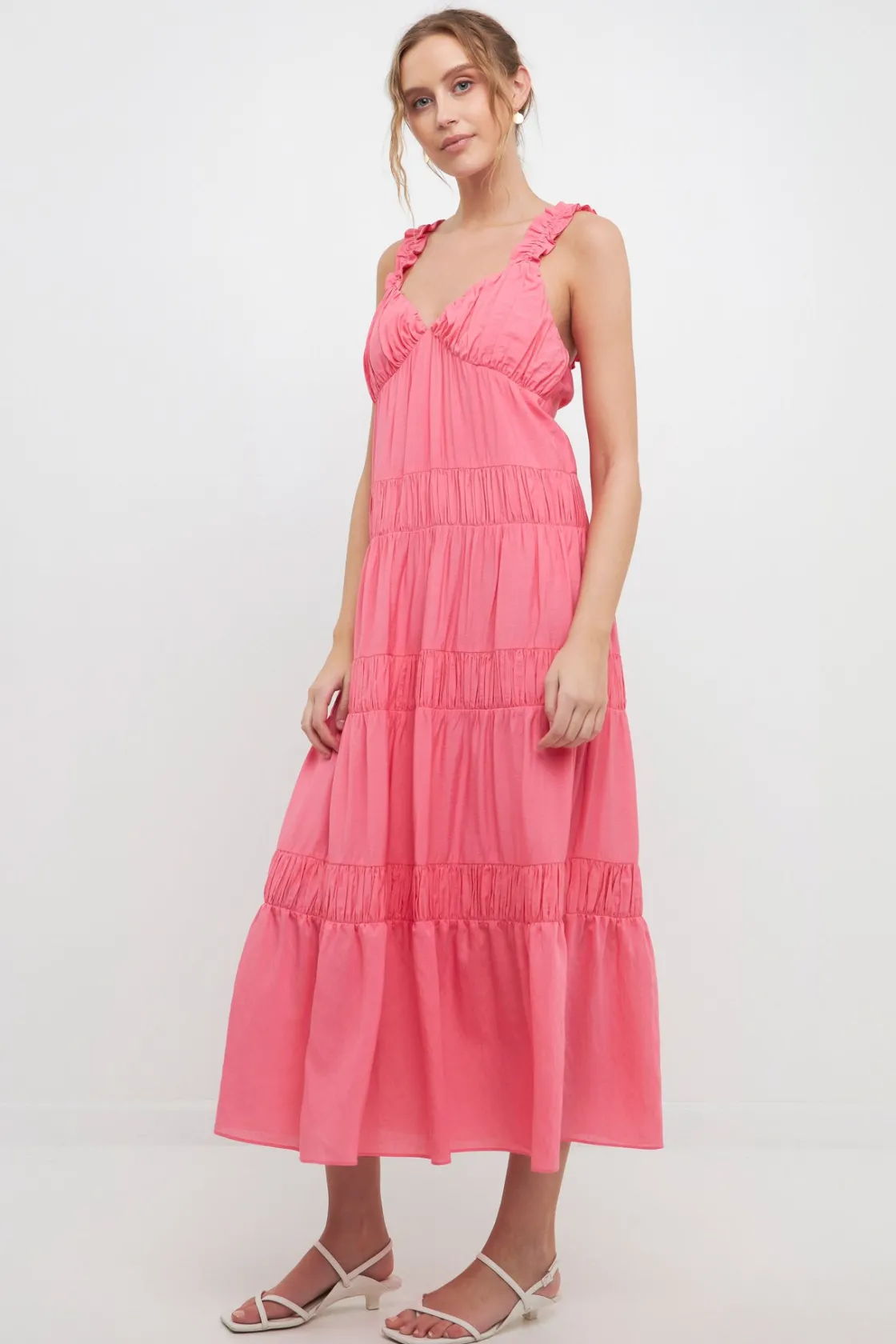 free_the_roses___ruched_l_1.webp FREE THE ROSES Tops*- Ruched Layered Sweetheart Maxi Dress PINK