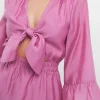 FREE THE ROSES Tops | One Pieces*- Ruffle and Front Tie Detail Romper LILAC