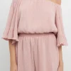 FREE THE ROSES Tops*- Texture Knit Romper DUSTYPINK