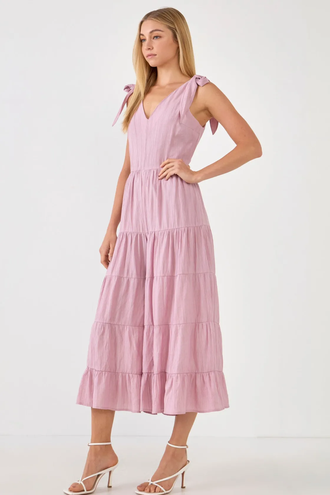 free_the_roses___tiered_j_1.webp FREE THE ROSES Tops | One Pieces*- Tiered Jumpsuit with Bow Tie Shoulders PINK