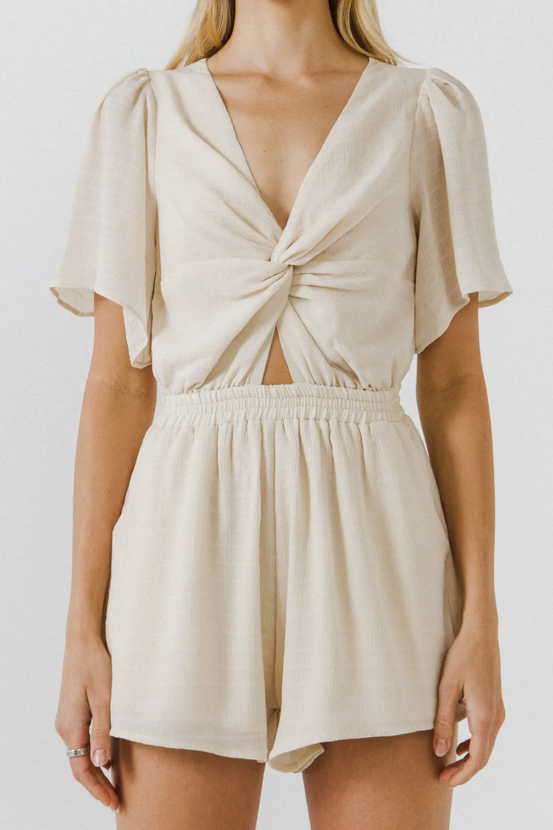 free_the_roses__knotted_r_0.webp FREE THE ROSES Tops*- Knotted Romper CREAM