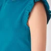 FREE THE ROSES Tops*- Ruffle Detail Knit Top