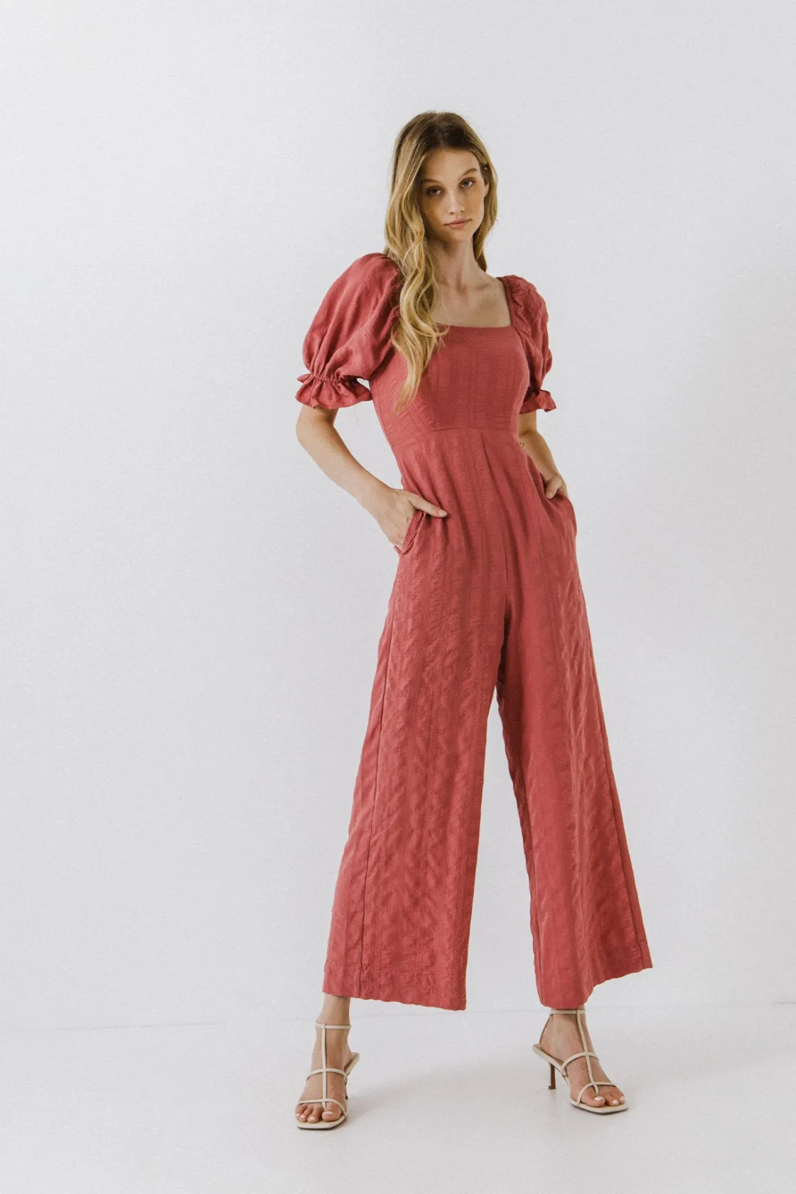 free_the_roses__textured__1.webp FREE THE ROSES Tops | One Pieces*- Textured Square Neck Jumpsuit MAUVE