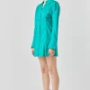 GREY LAB Tops*- Cotton Shirt Dress GREEN