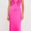 GREY LAB Tops*- Cut Out Slinky Maxi Dress FUCHSIA