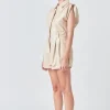 GREY LAB Tops*- Faux Leather Romper BEIGE