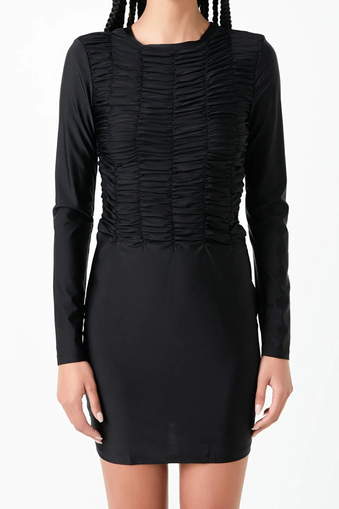 grey_lab__gathered_mini_d_1.webp GREY LAB Tops*- Gathered Mini Dress BLACK