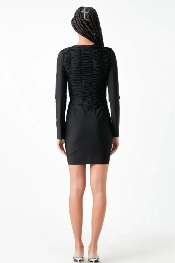 GREY LAB Tops*- Gathered Mini Dress BLACK