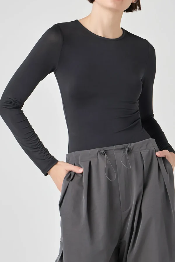 GREY LAB Tops*- Long Sleeve Soft Bodysuit