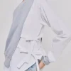 GREY LAB Tops*- Mixed Media Sweater HEATHERGREY/WHITE