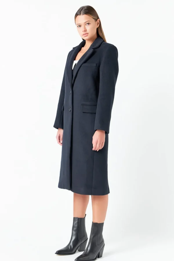 GREY LAB Tops*- Oversize Wool Trench Coat NAVY