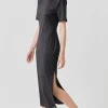 GREY LAB Tops*- Power Shoulder Maxi Dress BLACK