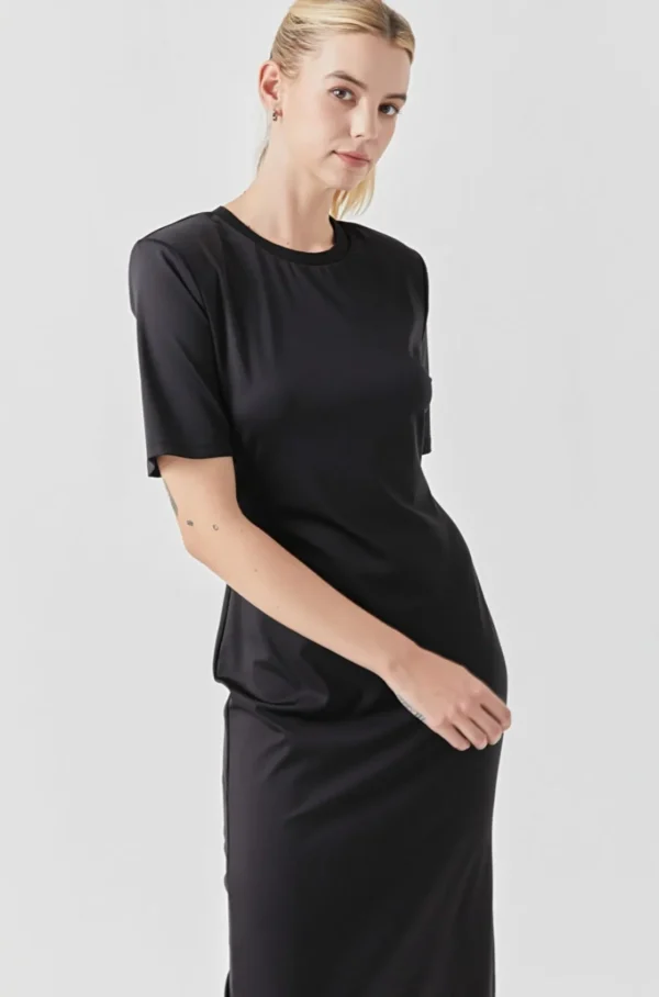 GREY LAB Tops*- Power Shoulder Maxi Dress BLACK