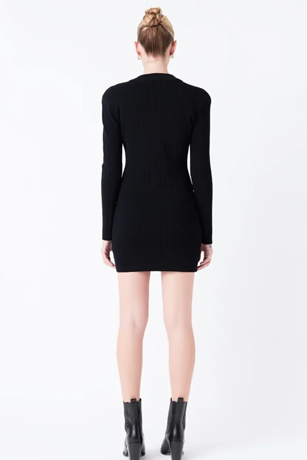 GREY LAB Tops*- Power Shoulder Mini Knit Dress