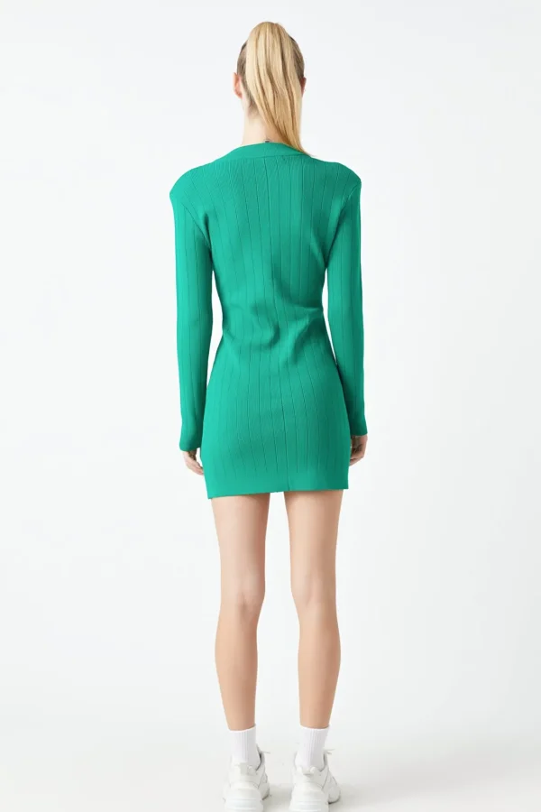 GREY LAB Tops*- Power Shoulder Mini Knit Dress