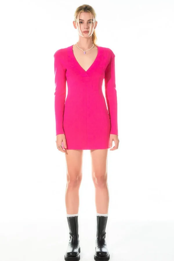 GREY LAB Tops*- Power Shoulder Mini Knit Dress