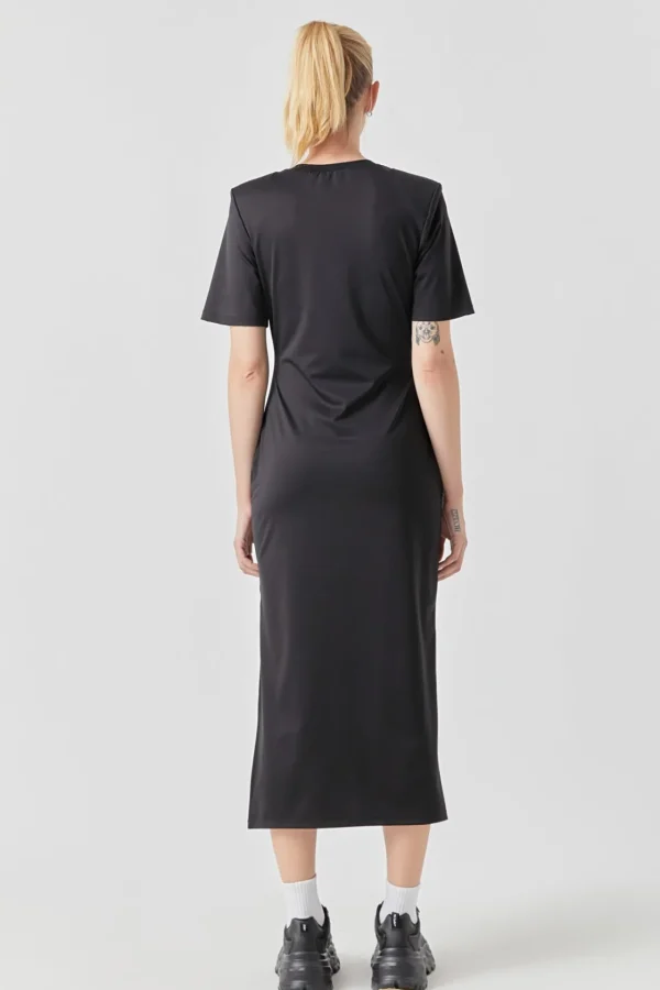GREY LAB Tops*- Power Shoulder Maxi Dress BLACK