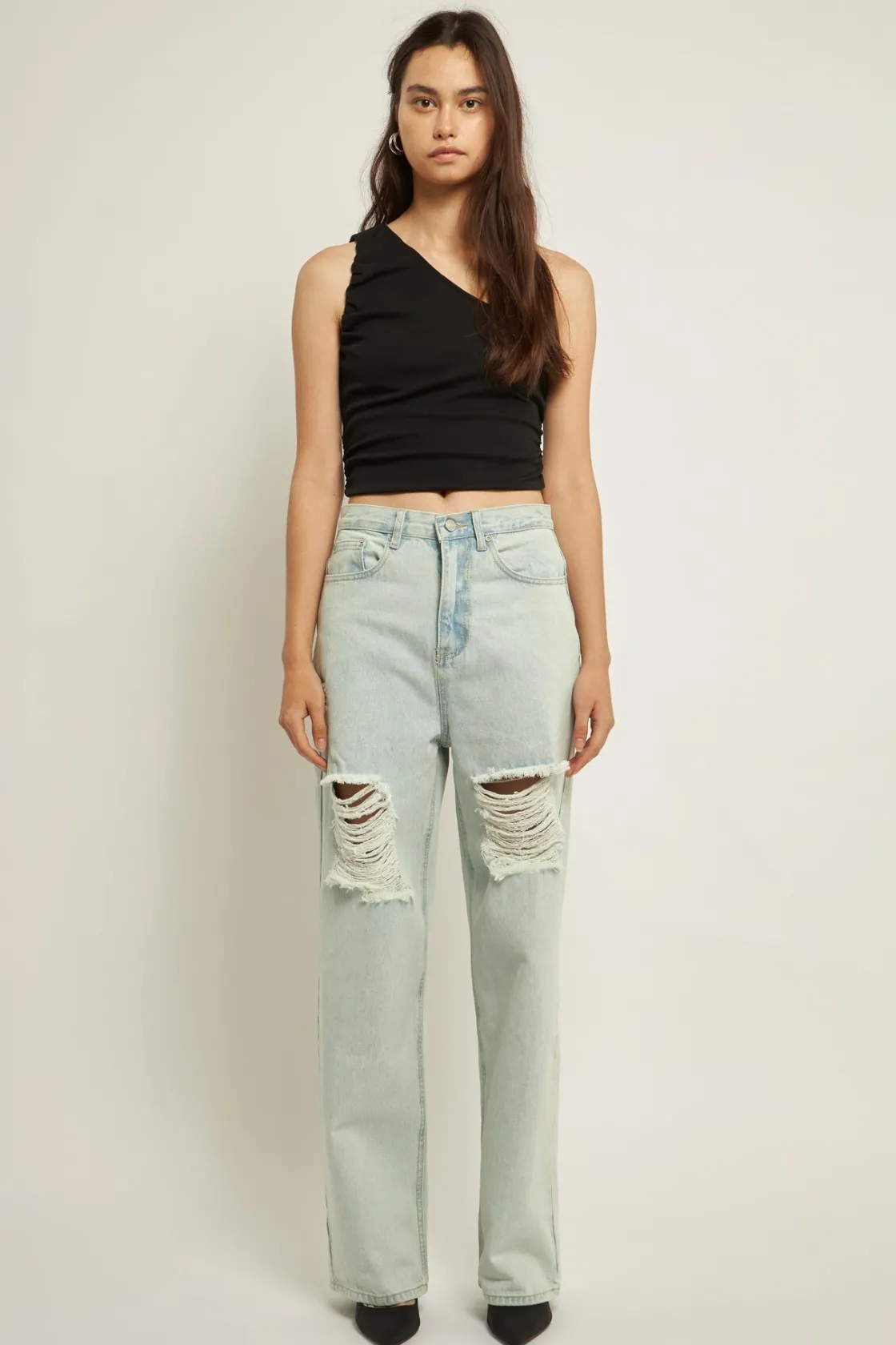 grey_lab__ruched_one_shou_0.webp GREY LAB Tops*- Ruched One Shoulder Crop Top