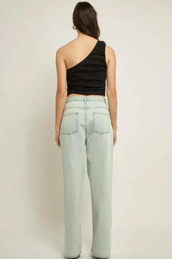 GREY LAB Tops*- Ruched One Shoulder Crop Top