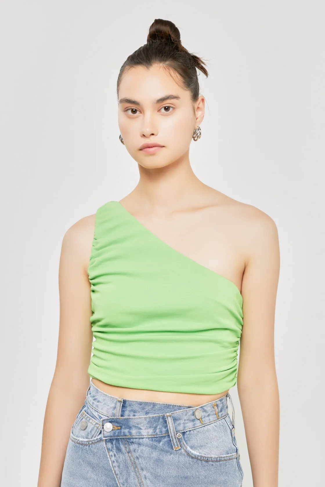 grey_lab__ruched_one_shou_6.webp GREY LAB Tops*- Ruched One Shoulder Crop Top