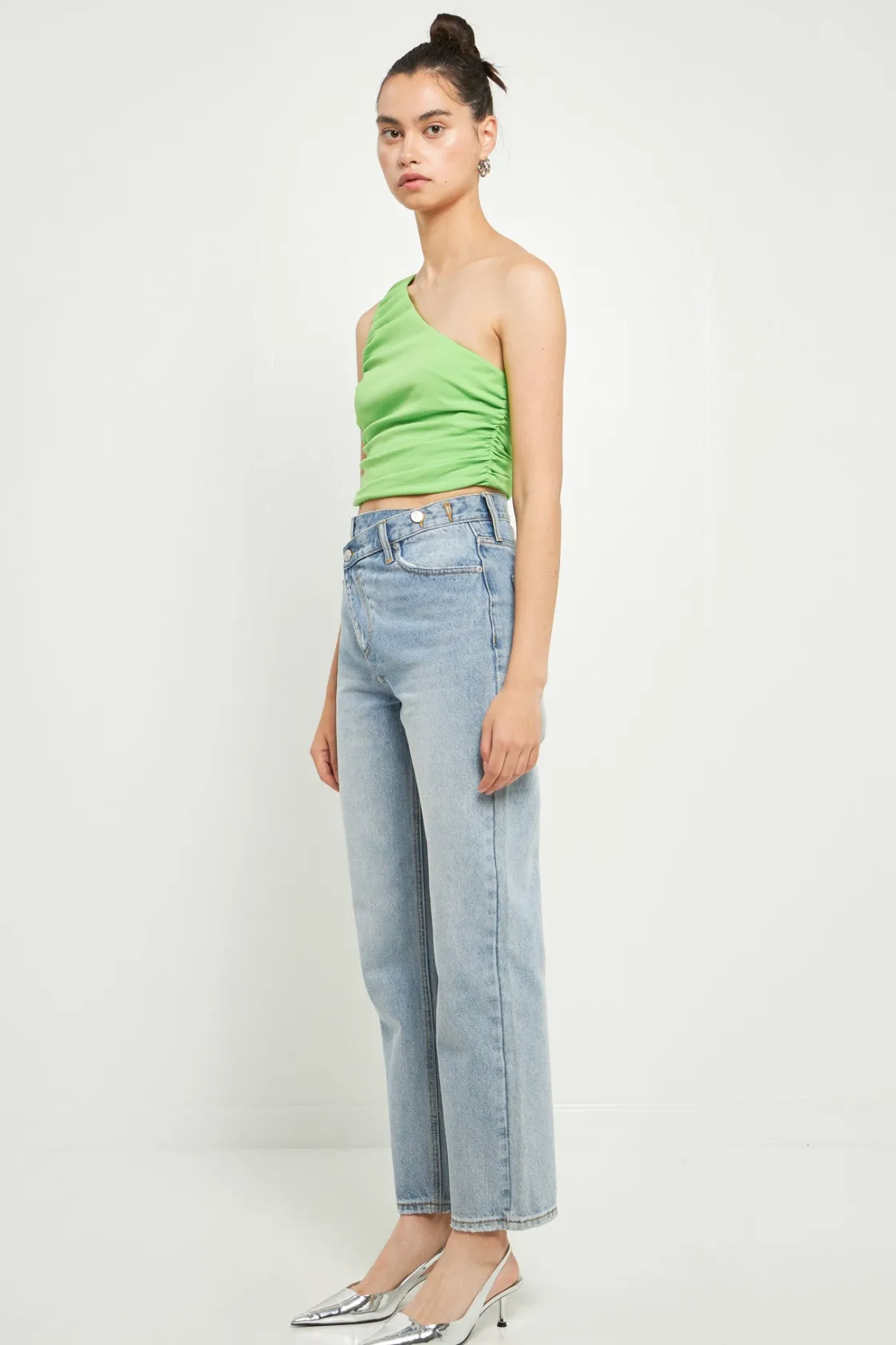 grey_lab__ruched_one_shou_7.webp GREY LAB Tops*- Ruched One Shoulder Crop Top
