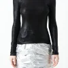 GREY LAB Tops*- Shiny Turtle Neck Top