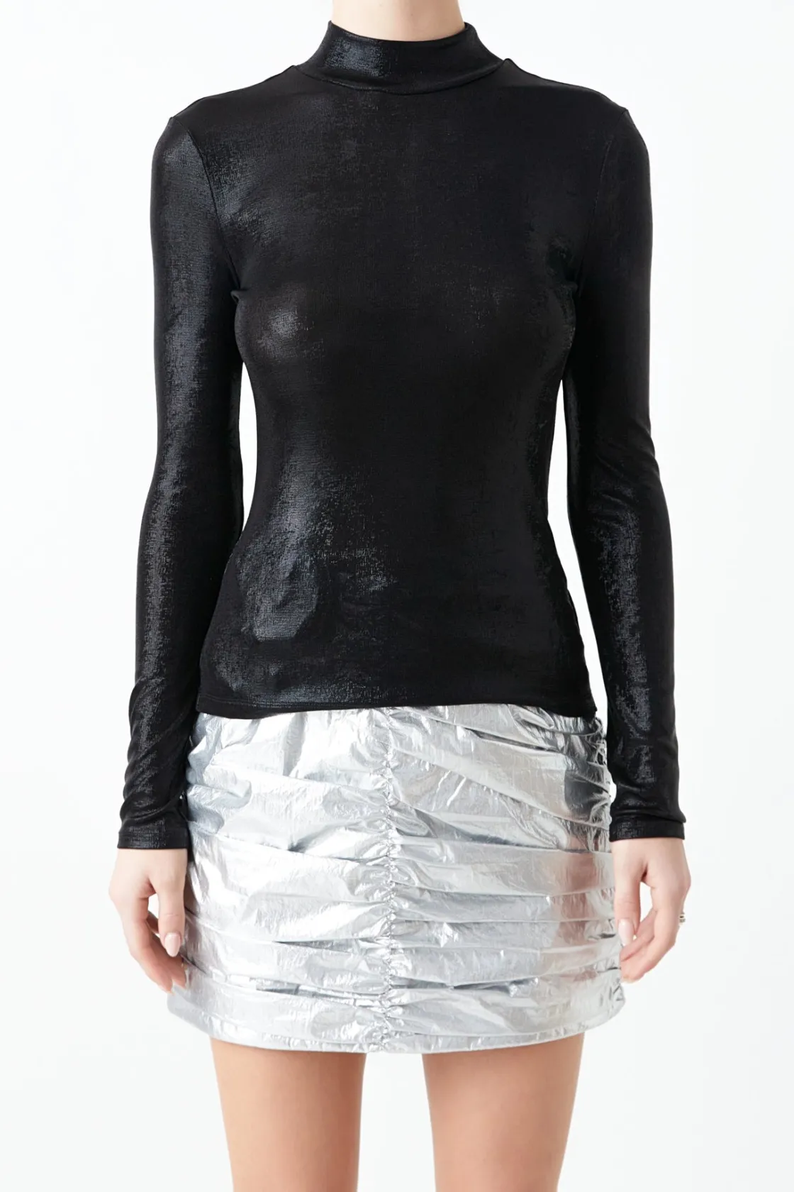 grey_lab__shiny_turtle_ne_0.webp GREY LAB Tops*- Shiny Turtle Neck Top