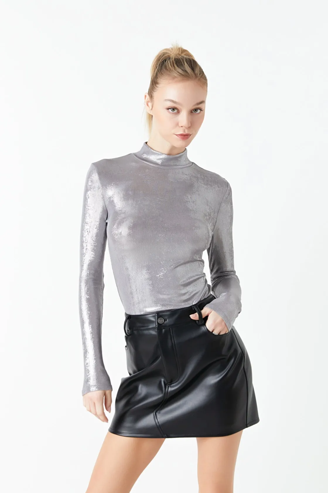grey_lab__shiny_turtle_ne_9.webp GREY LAB Tops*- Shiny Turtle Neck Top