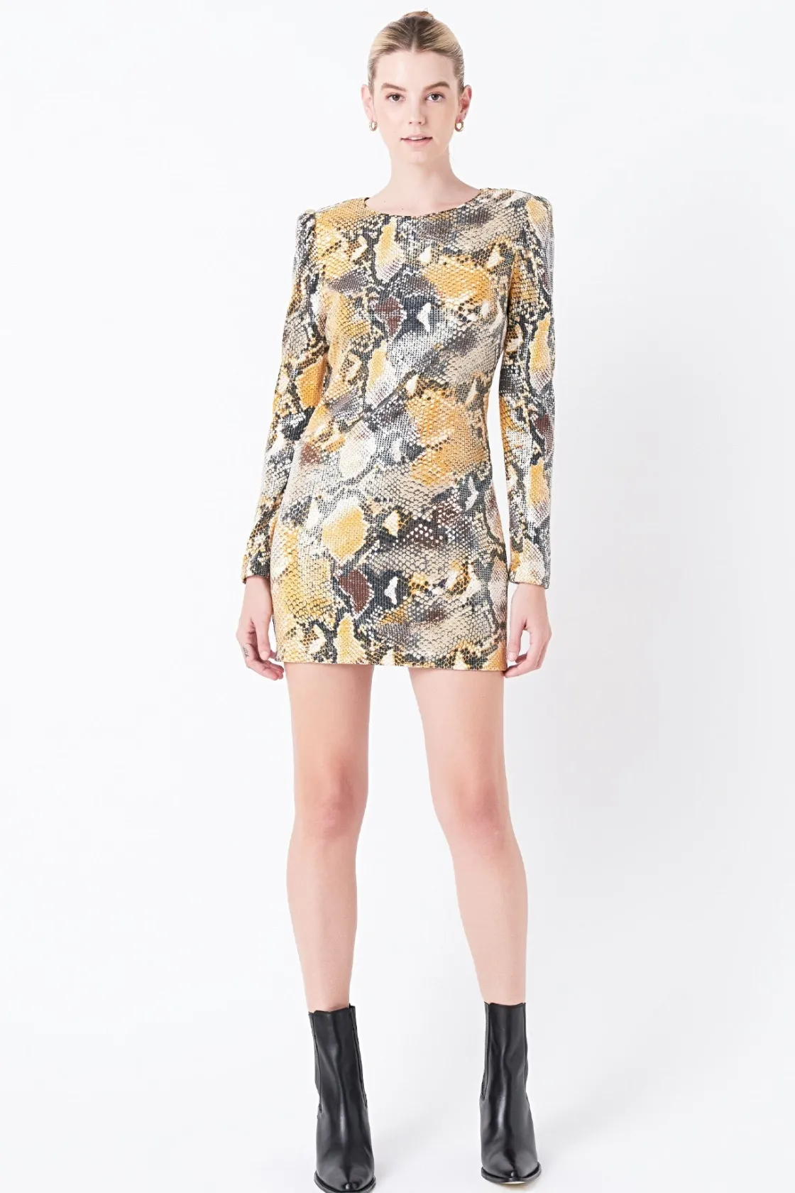 grey_lab__snakeskin_sequi_2.webp GREY LAB Tops*- Snakeskin Sequin Mini Dress MULTI