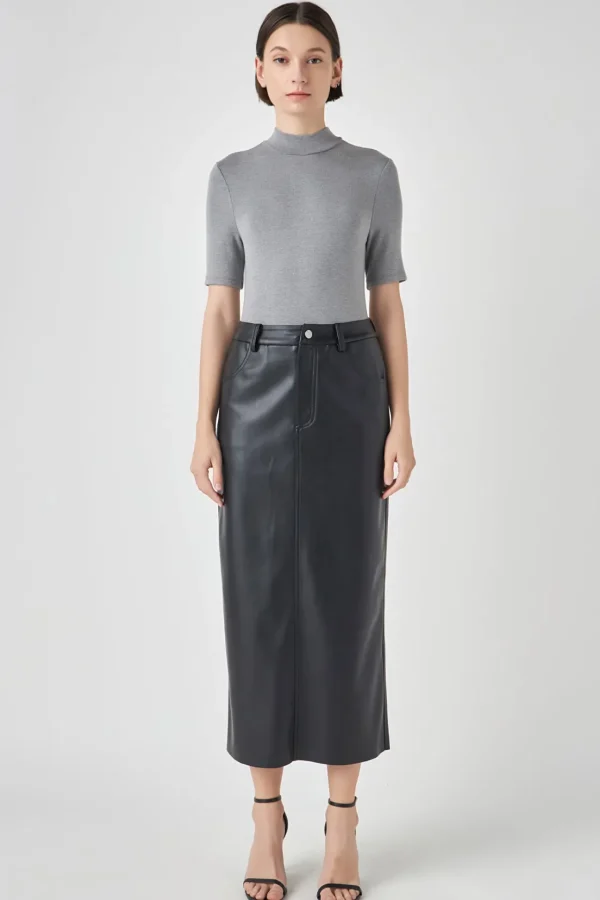 GREY LAB Tops*- Soft Mock Neck Bodysuit