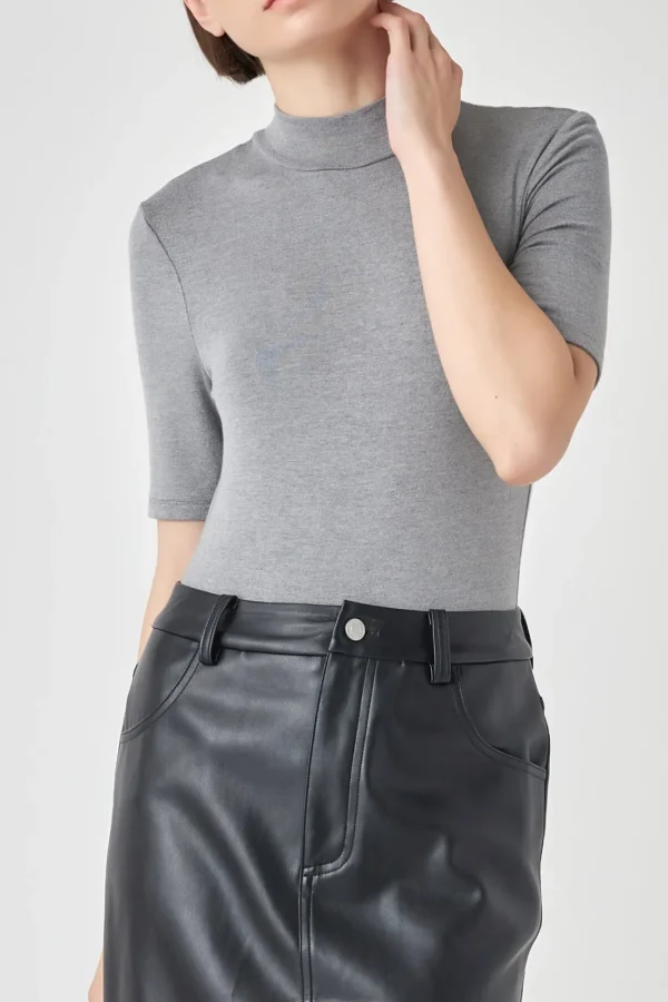 GREY LAB Tops*- Soft Mock Neck Bodysuit