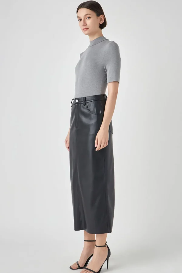 GREY LAB Tops*- Soft Mock Neck Bodysuit