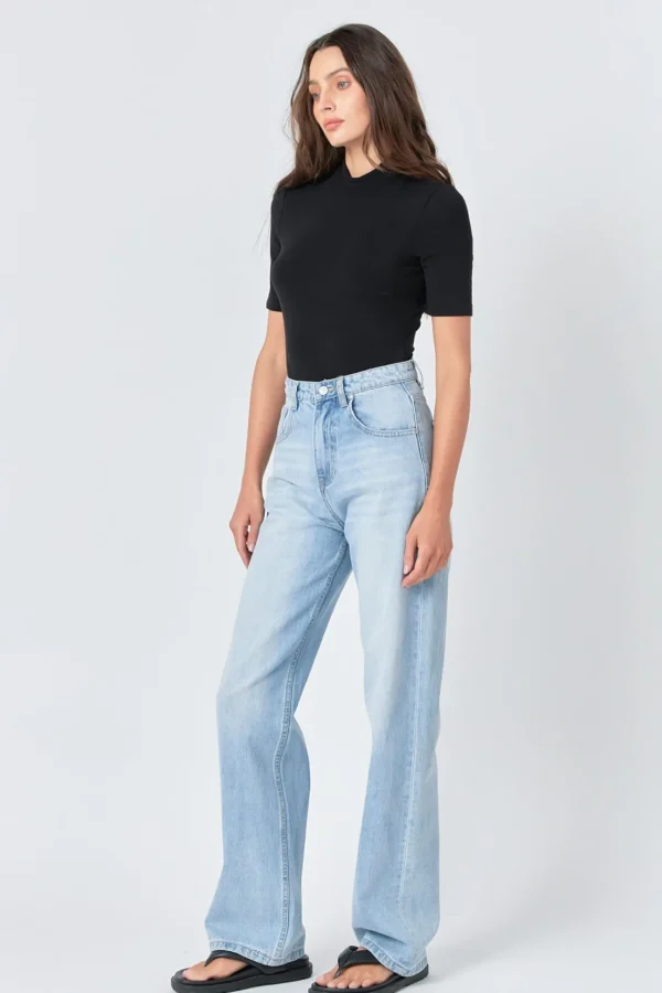 GREY LAB Tops*- Soft Mock Neck Bodysuit