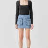 GREY LAB Tops*- Square Neck Shoulder Pad Bodysuit