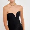 GREY LAB Tops*- Strapless Bustier Romper BLACK