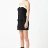 GREY LAB Tops*- Strapless Contrast Mini Dress BLACK