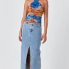 GREY LAB Tops*- Striped Mesh Halter Top MULTI