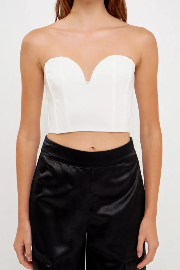 GREY LAB Tops*- Sweetheart Corset Tube Top