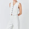 GREY LAB Tops | One Pieces*- Vest Jumpsuit WHITE
